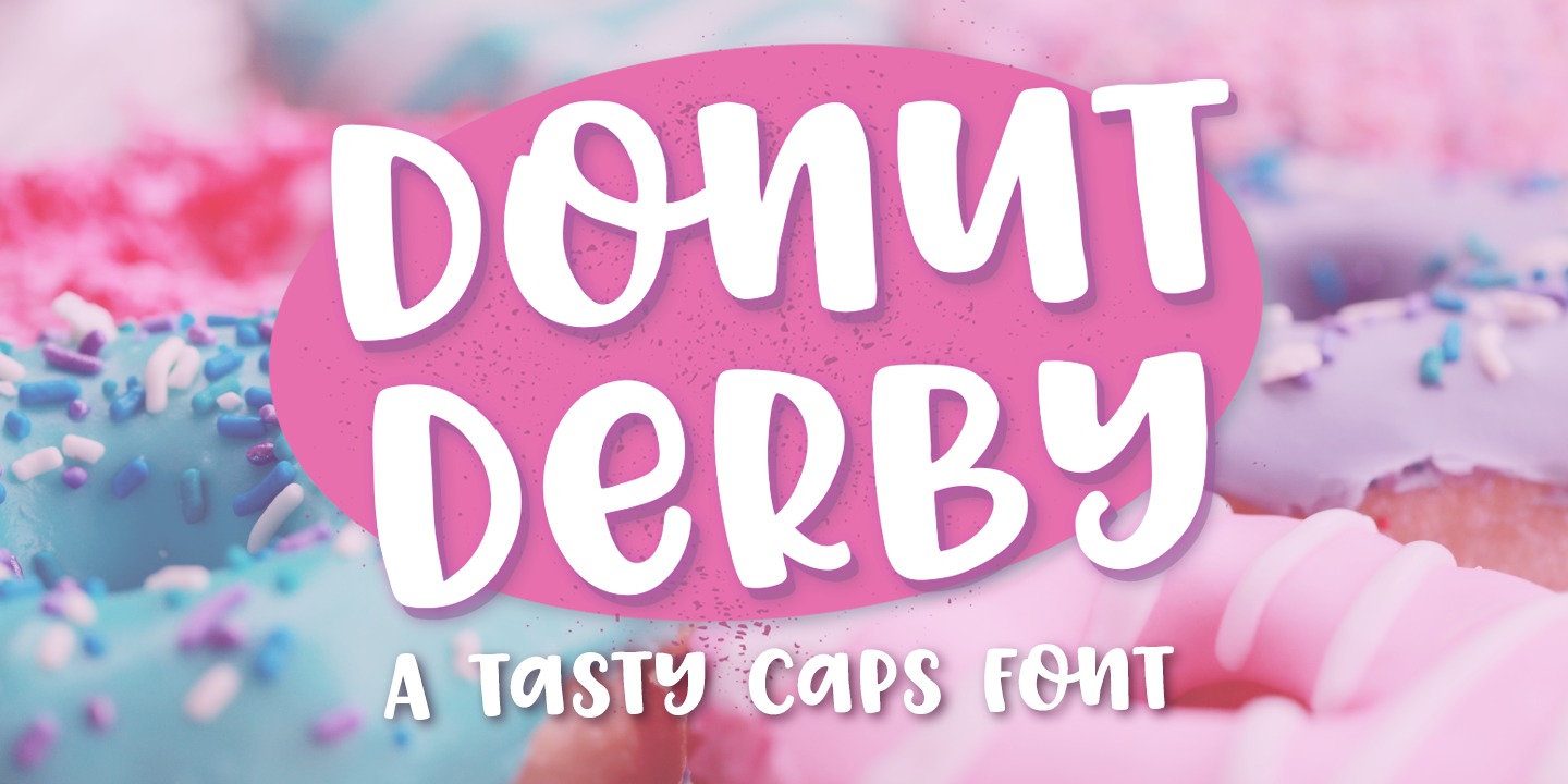 Beispiel einer Donut Derby Regular-Schriftart